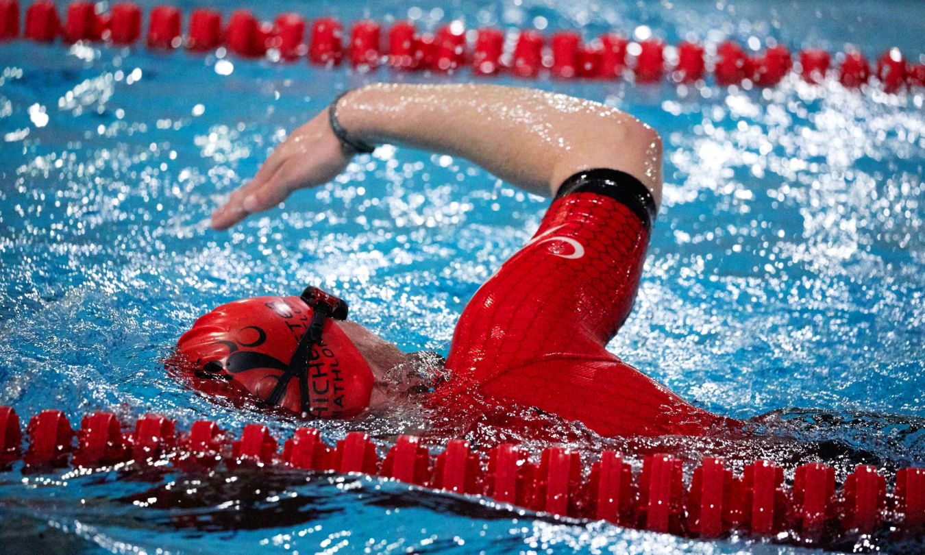 Chichester Triathlon Club member swim training