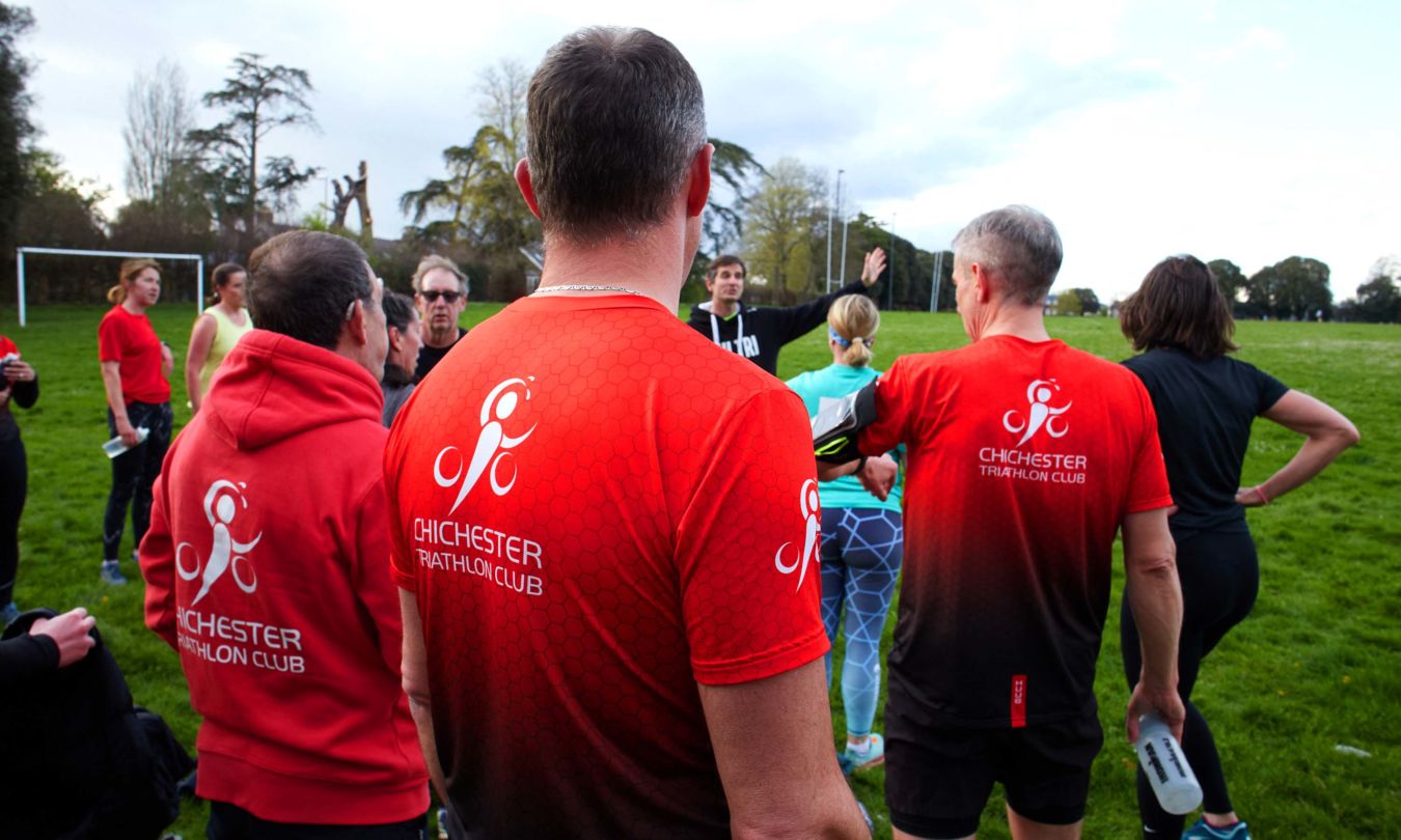 Chichester Triathlon Club run session in progress