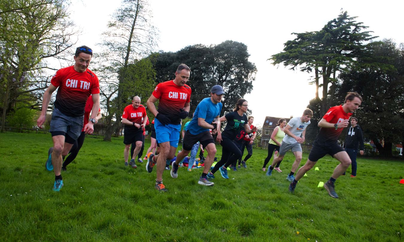 Chichester Triathlon Club run session sprint drills