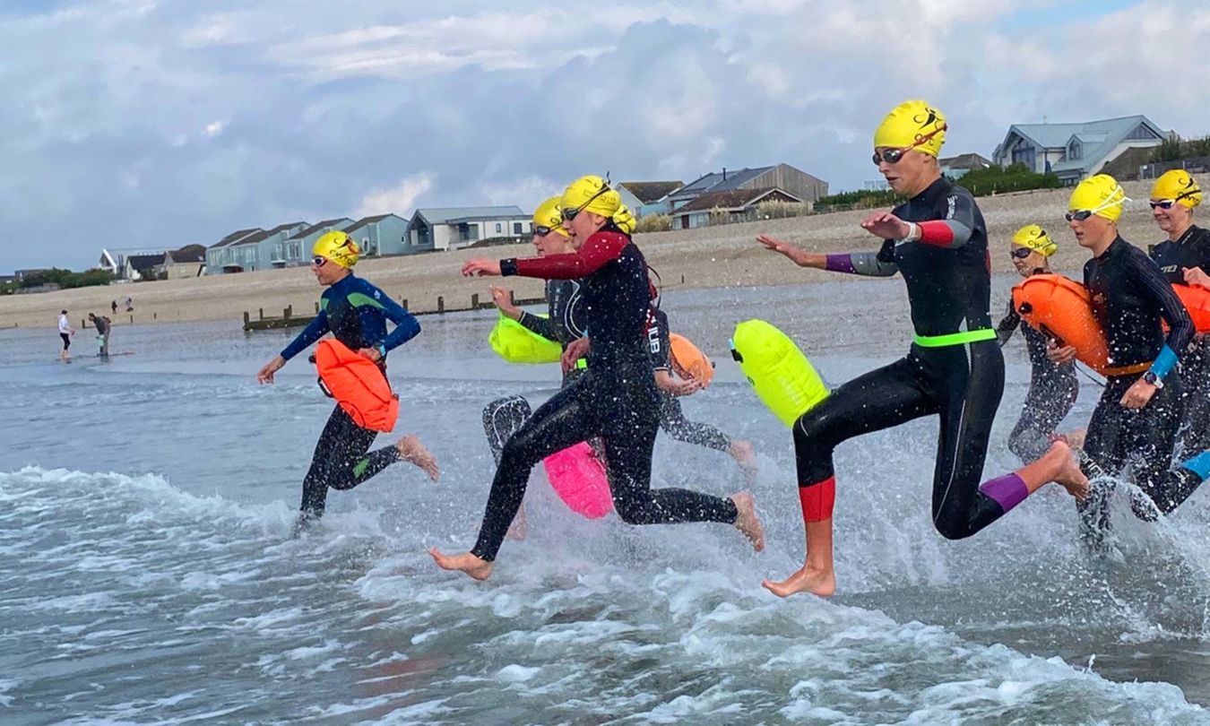 Chichester Triathlon Club sea swim training session