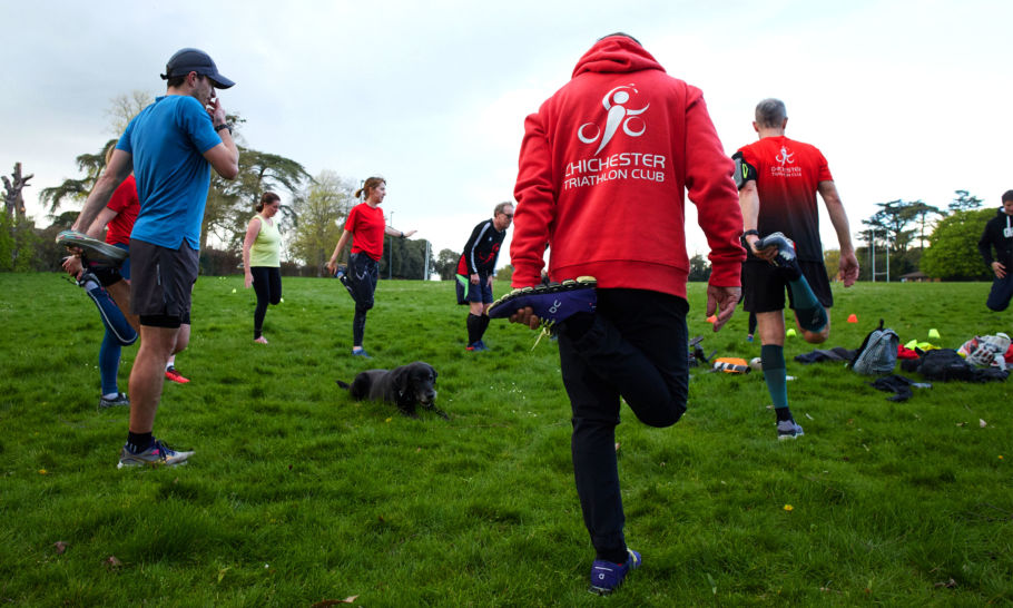 Chichester Triathlon Club stretching session