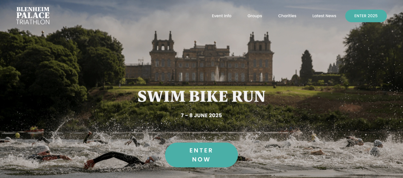 Blenheim Palace triathlon race details hosted on the Chi-tri website.