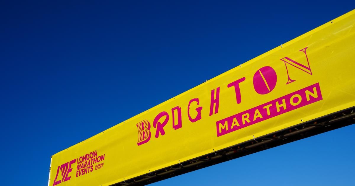 Brighton Marathon 2025 finish line banner - Race report