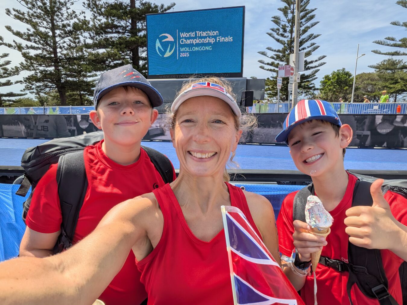 Lucy Scott CHi Tri member representing GB Triathlete with her boys